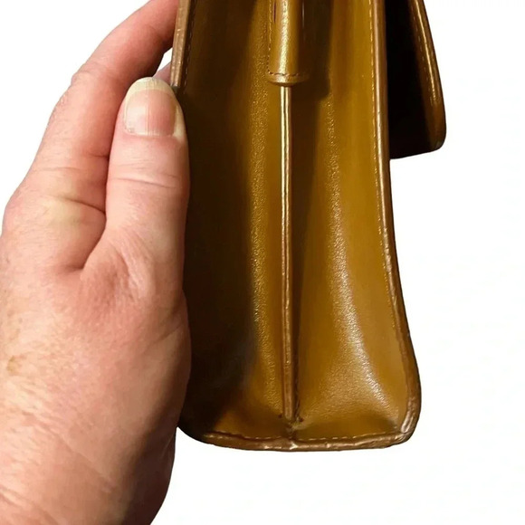 Fossil Denise Full Flap Cognac Genuine Leather Purse 90’s Inspired - Picture 7 of 16